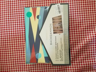 BACKGAMMON FOLDABLE WOODEN GAME BOARD