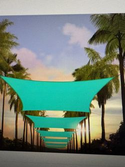 Turquoise Rectangle Sun Shade Sails