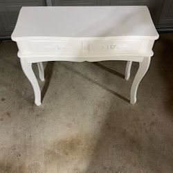 White Console Vanity Table 
