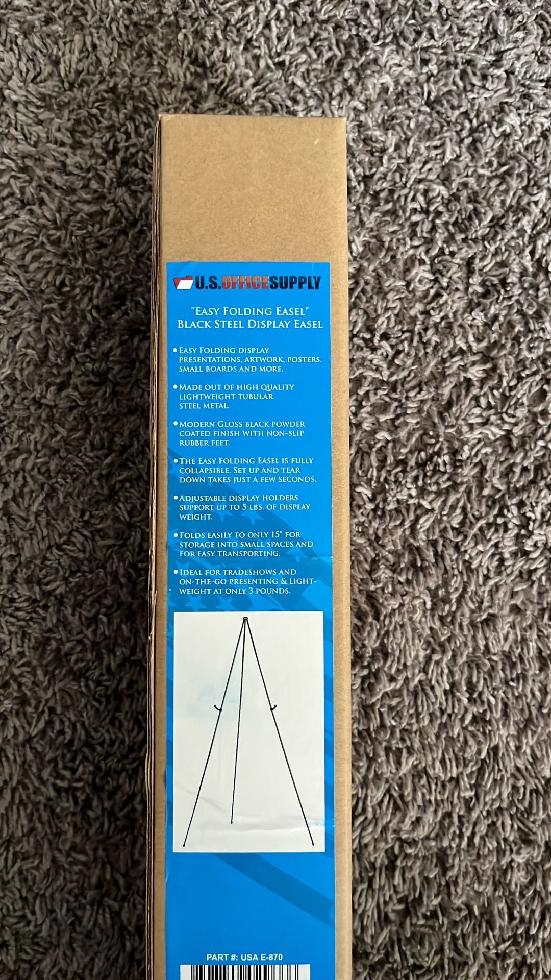 Black high metal Easel