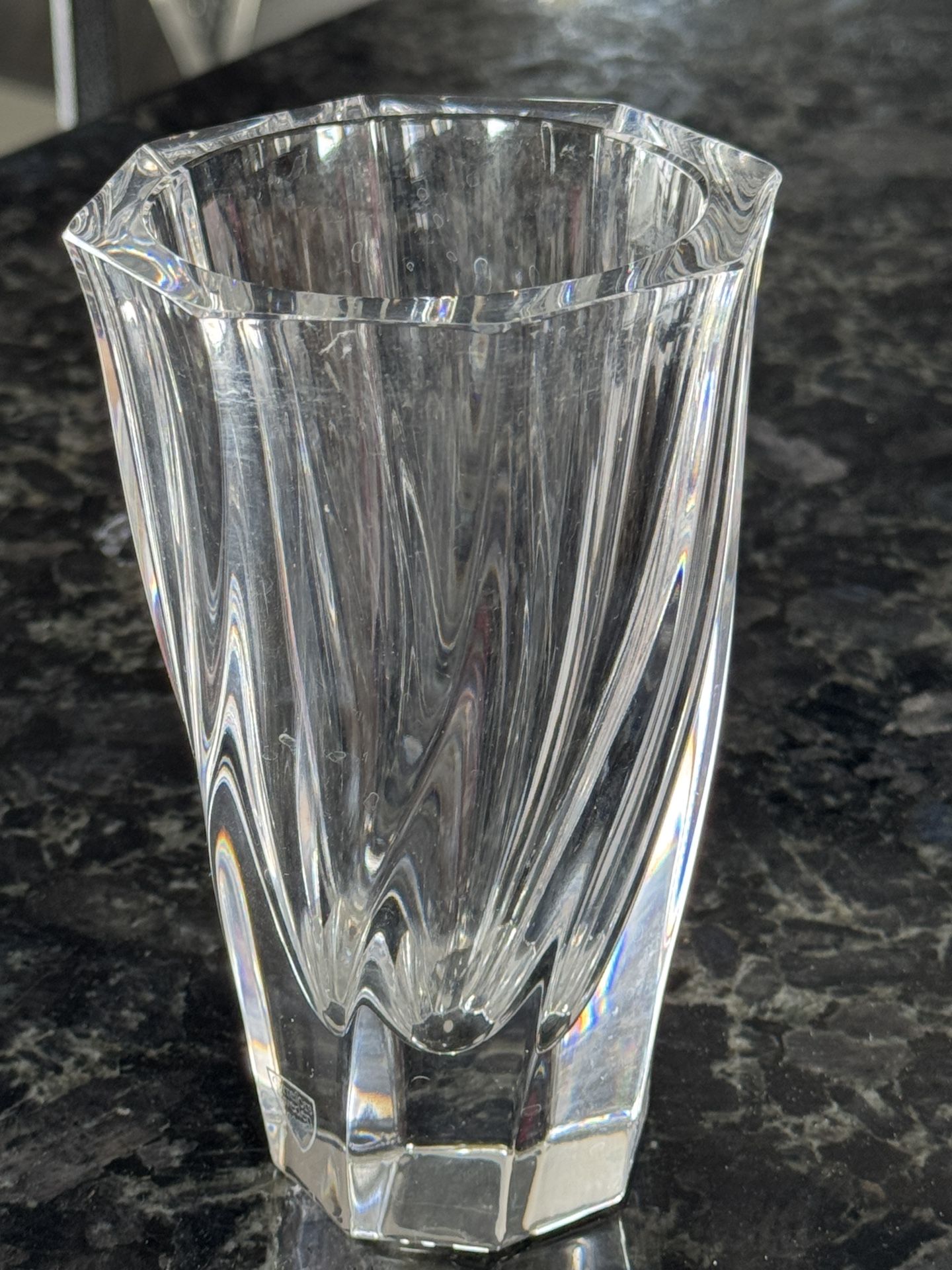 Orrefors Sweden Full Crystal Vase