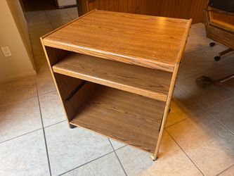 FREE Wood Rolling desk with Shelves