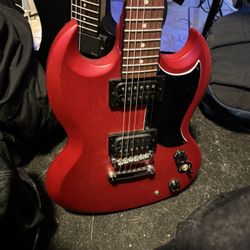 Epiphone sg  worn red