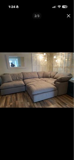 Jerome’s grey modular couch