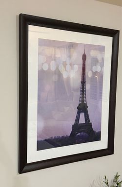 Crate and Barrel Large Framed Eiffel Tower Wall Art – 50” x 41”