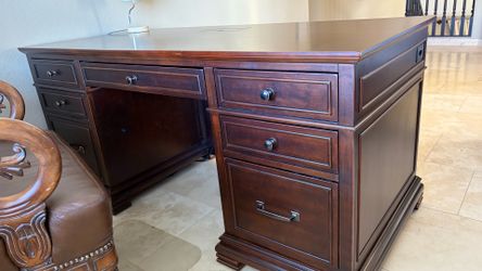 FREE - Cherry Veneer Executive Office Desk