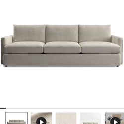 Crate & Barrel Lounge Deep Sofa+ storage ottoman & throw pillows-Great condition!