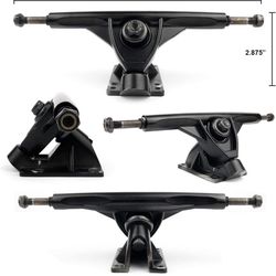 Skateboard Longboard Truck and Wheel, 70mm Long Board Wheels w 7inch 180mm Skateboard Trucks (Silver) Longboard Bearings Longboard Hardware (Black)