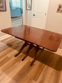 Vintage Duncan Phyfe Double Pedestal Dining Table
