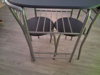 Side table with chairs