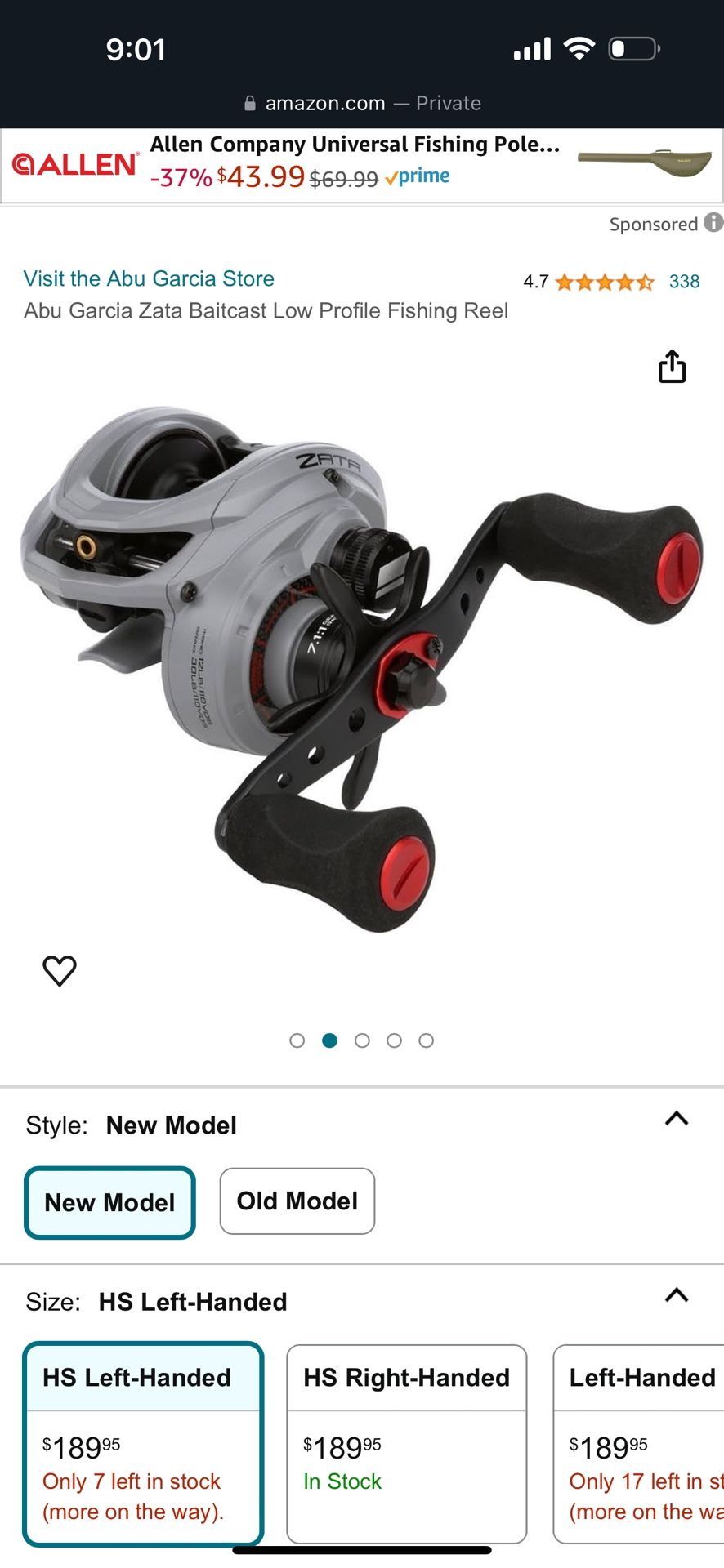 Abu Garcia Zata fishing reel