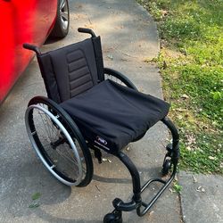 Wheelchair- APEX Aluminim Lightweight 16”x17” Rigid wheelchair w/24”x1 3/8 Wheels + ROHO Cushion