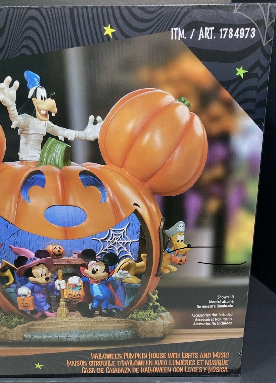 Disney 2025 Halloween Pumpkin House with lights and Music.