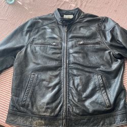 LUCKY BRAND Weathered Leather Jacket
