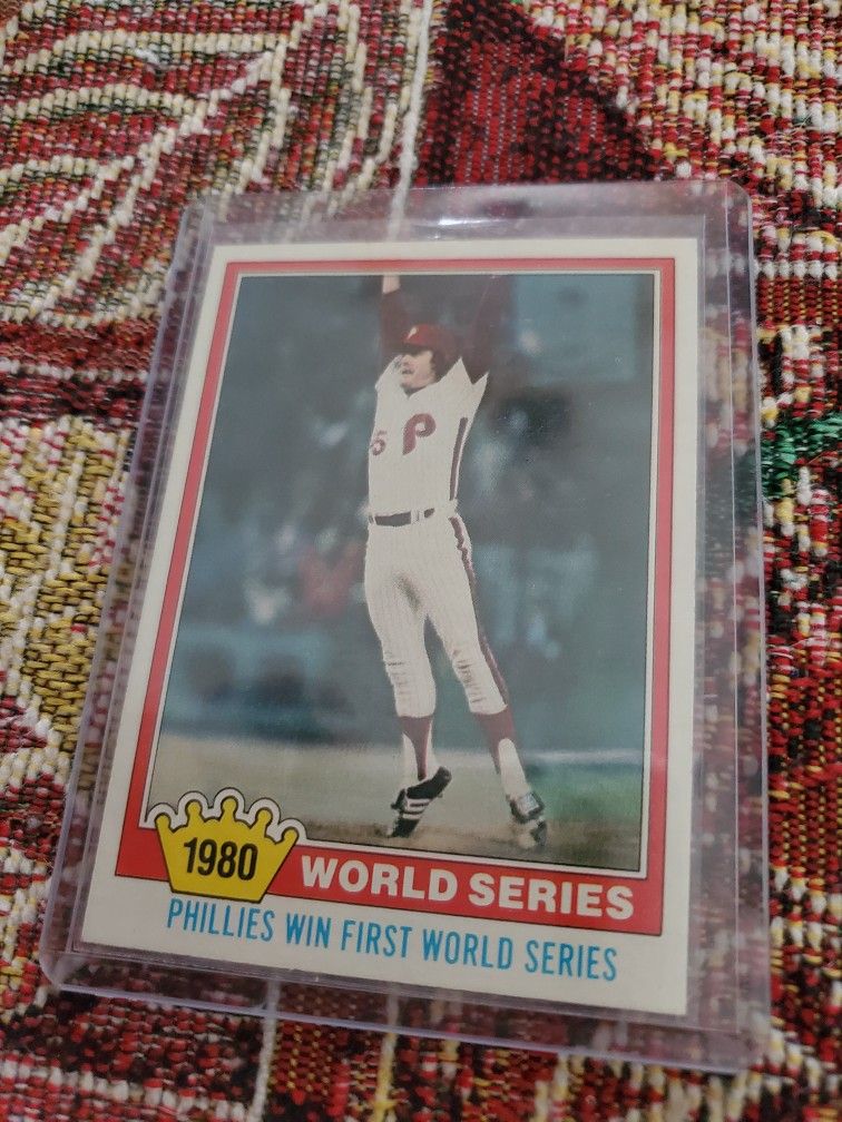 Philadelphia Phillies 1981 Topps 1980 World Series Baseball Cards Lot 