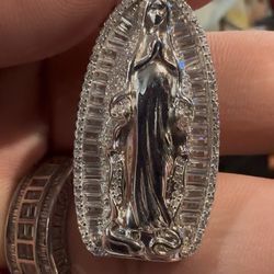 925 Sterling Silver Mother Mary Pendant