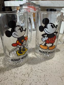 Vintage Disney Glass Mugs