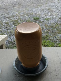 Yellow Mason Jar Bird Feeder