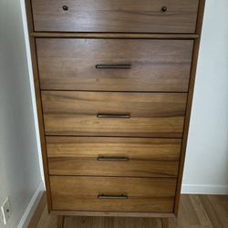 West Elm Mid-Century 5-Drawer Dresser (27”) In Acorn
