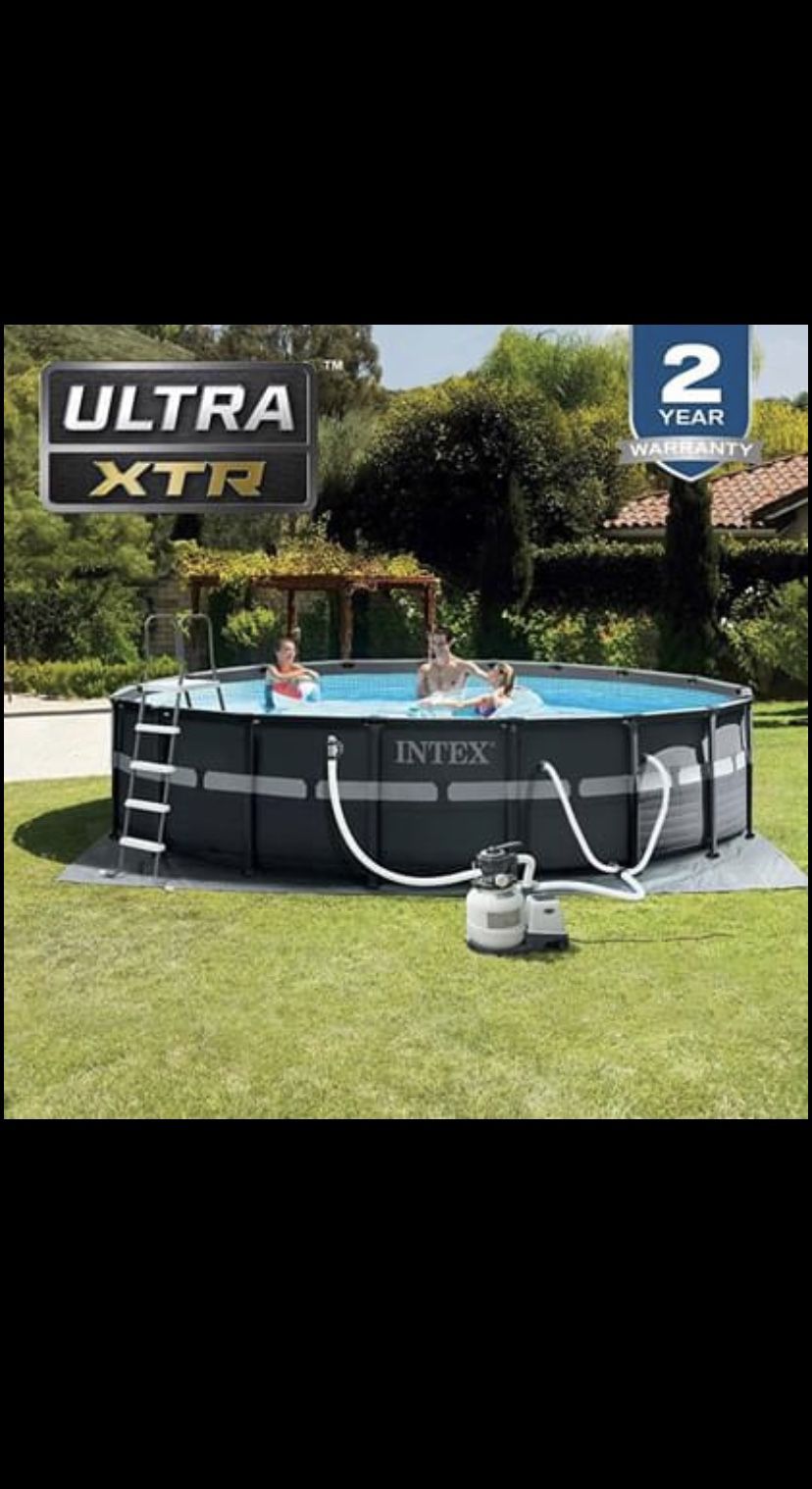 Intex 18ft x 52in Ultra XTR Frame Above Ground Swimming Pool Set w/ Pump