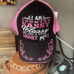 Country Sassy Cap - Pink and Black