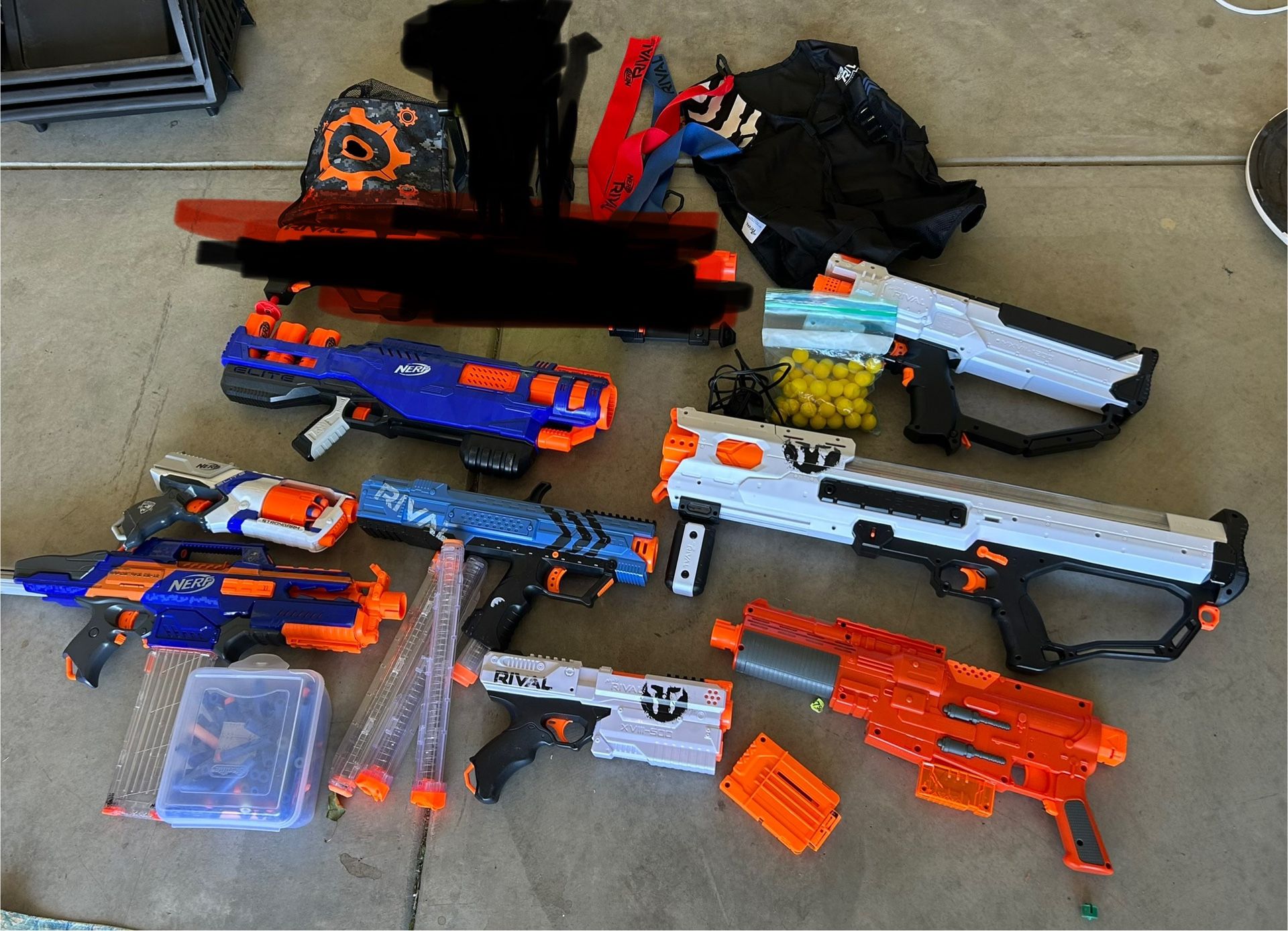 Nerf Guns, Lot of 8 with Accessories