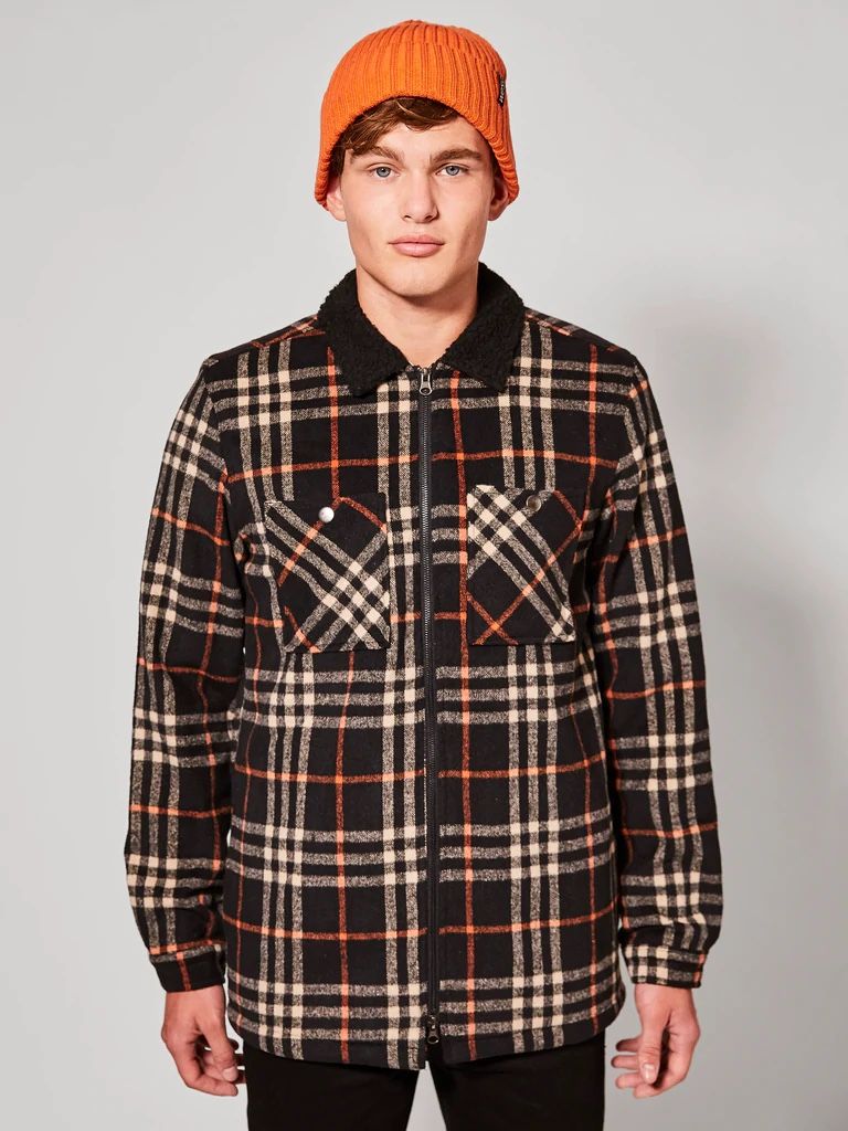 WESC LIAM SHIRT JACKET - NEON ORANGE / XXS