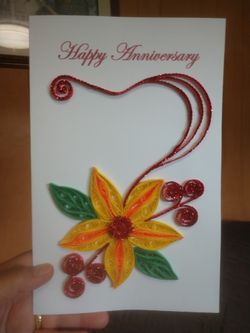 Handmade Quilled Anniversary Cards