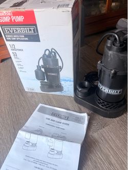 $150 1/2 HP Aluminum Submergible Sump Pump Tether Switch NEW NUEVA