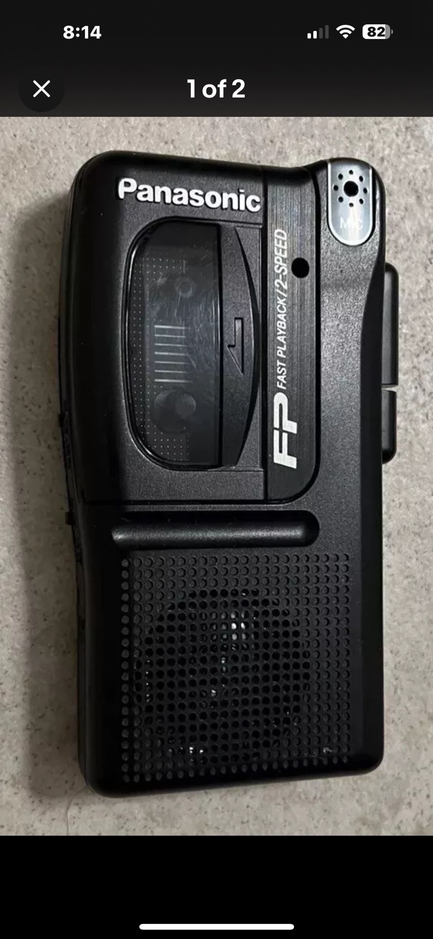 Panasonic RN-202 MicroCassette Voice Recorder 2-Speed For Parts