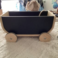 Kids Wooden Chalkboard Wagon