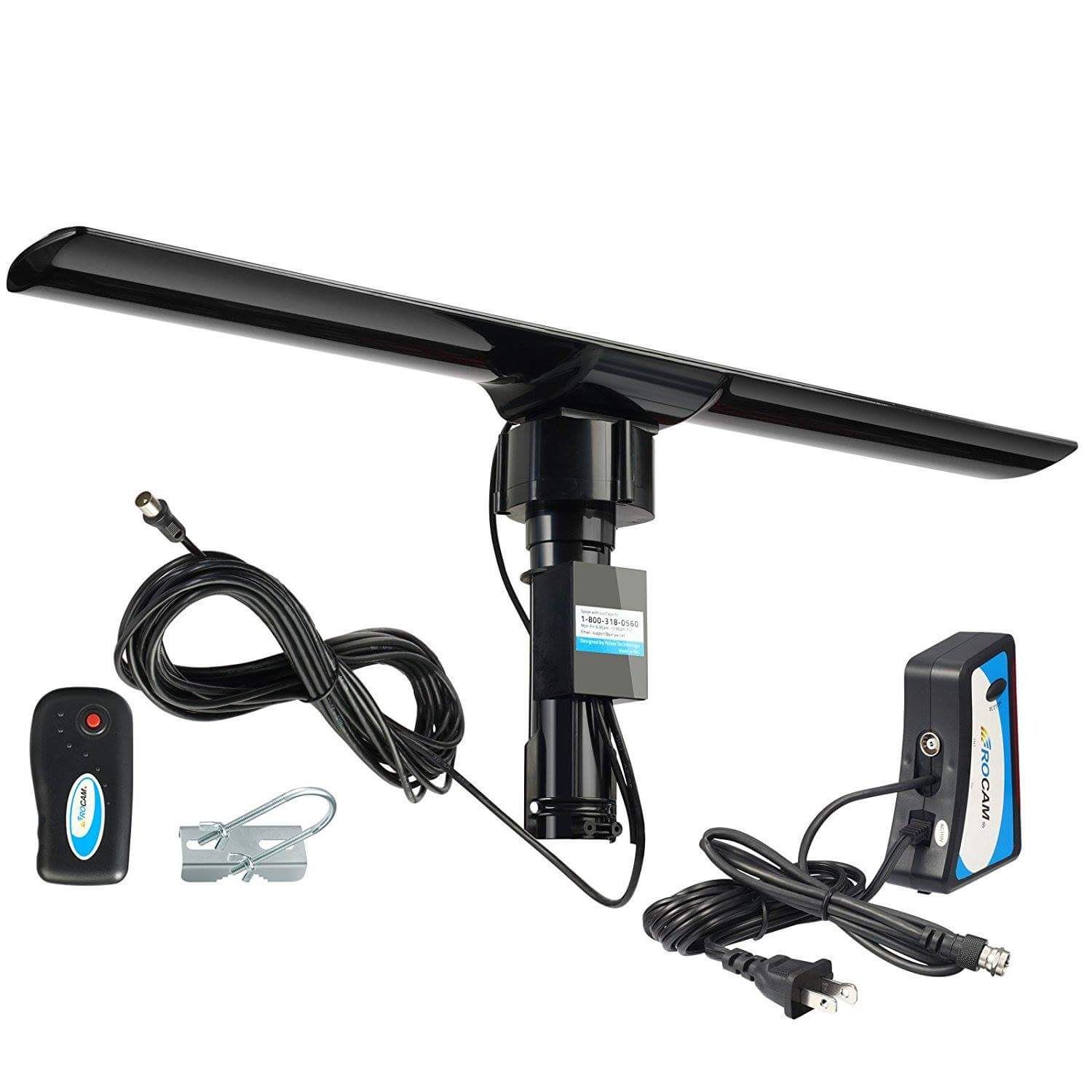 UHF/VHF/FM Amplified HDTV Outdoor TV Antenna