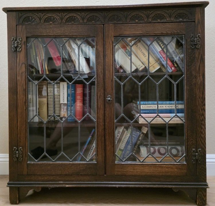English Oak Bookcase, Imported From England