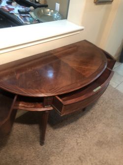 Vintage Side Table With Drawers