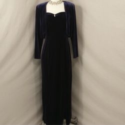 Long Purple Velvet Dress
