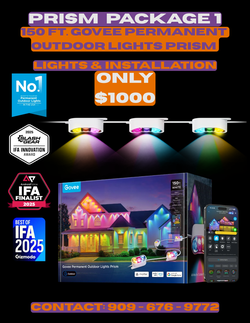 150 ft Govee Permanent Outdoor Lights Prism (With Installation)
