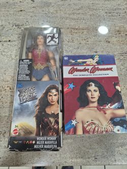 Wonder woman dvds and doll