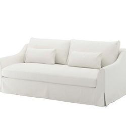 White IKEA Farlov Slipcover Sofa