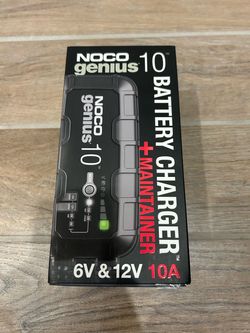 BRAND NEW IN BOX NOCO Genius 10 Battery Charger 6V & 12V 10A REG PRICE $100