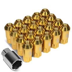 m12x1.5 gold lug nuts w lock