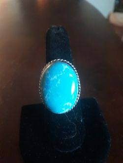 Beautiful Large Larimar ring