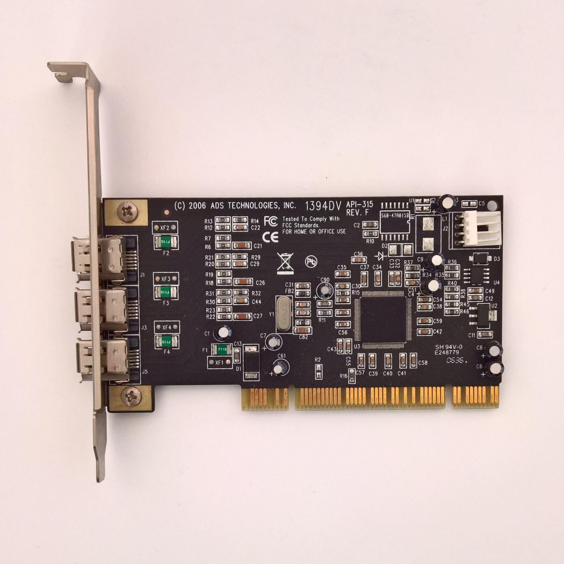 ADS Technologies PYRO 3 Port 1394DV FireWire PCI Card API-315 Rev F