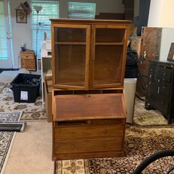 Antique Desk And Bookcase