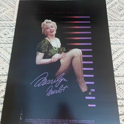 MARILYN MONROE MERLOT NAPA VALLEY 2011 WINE POSTER 