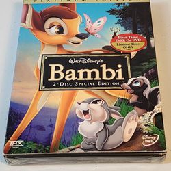 Disney's Bambi Sealed New Platinum Edition Limited First Release DVD 2005