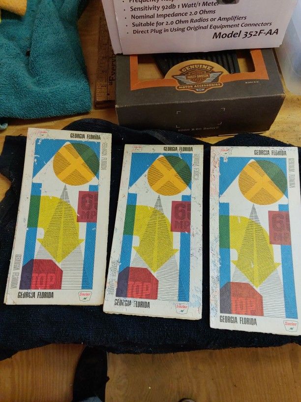 vintage road map for Georgia and Florida, distributed by Sinclair Oil in 1968.