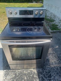 Stainless steel glass top oven