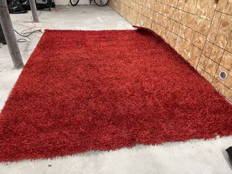 Red Shag Area Rug