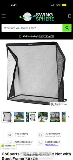 Garmin simulator and golf net