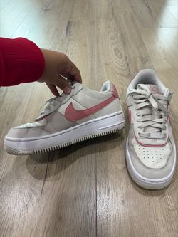 Beige and pink Nike air 6